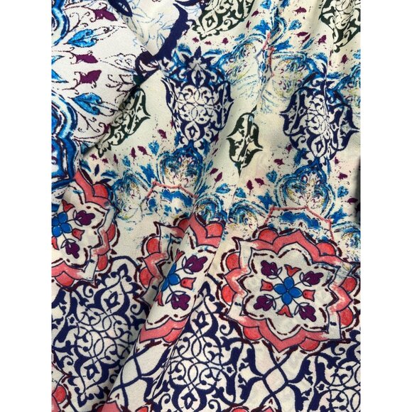 Boho Chic Floral Print Long Sleeve Blouse With Tassel Tie Neck & Elastic Cuffs - Picture 4 of 7